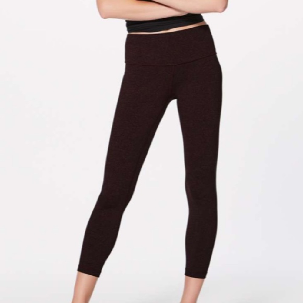Lululemon Align Pant 25” Granulate Garnet Black size 12